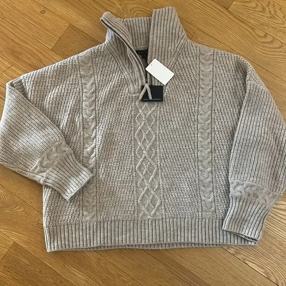NWT Skull Cashmere half zip sweater - Picture 2 of 5